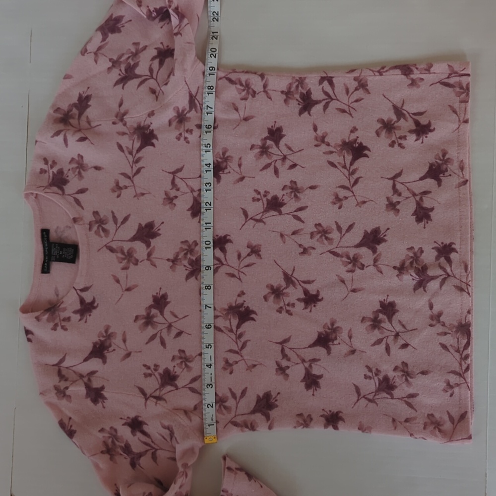 Sarah Spencer Lambswool Angora Rabbit Hair Floral Sweater MEDIUM Pink - Picture 7 of 9